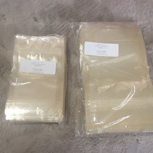 Clear plastic storage bags